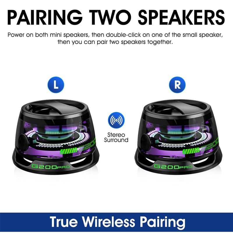 G200PRO Magnetic Bluetooth Speaker - Gifts Ideas - Phone Stand Bluetooth Speaker Magnet to Iphone, Android, Golf Cart & Anything Metal - Small Portable Speaker with RGB for Camping, Party, Desk#Fathersdaygifts