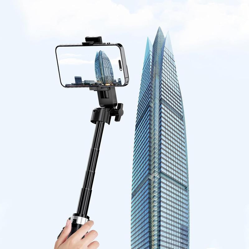 2025 New 4-In-1 Multifunctional Mini Selfie Stick with 360° Rotation Compact Stylish Wireless Bluetooth Control Magnetic Phone Holder for Selfies Video Recording Vlogging Compatible with Most Phones - Stabilizer Camera,Maxinum Extend to 16 Inches