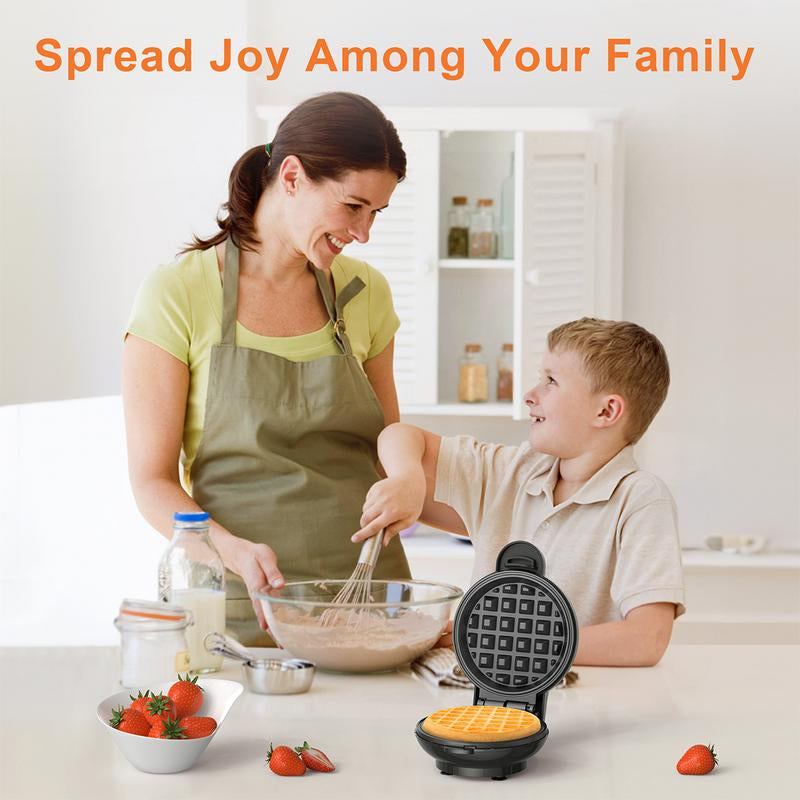 Crownful Mini Waffle Maker, Non-Stick, 4 Inch Chaffle Maker for Familes and Kids, Perfect for Breakfast, Dessert, Sandwich, Egg Cooker Machine & Kitchen Appliances