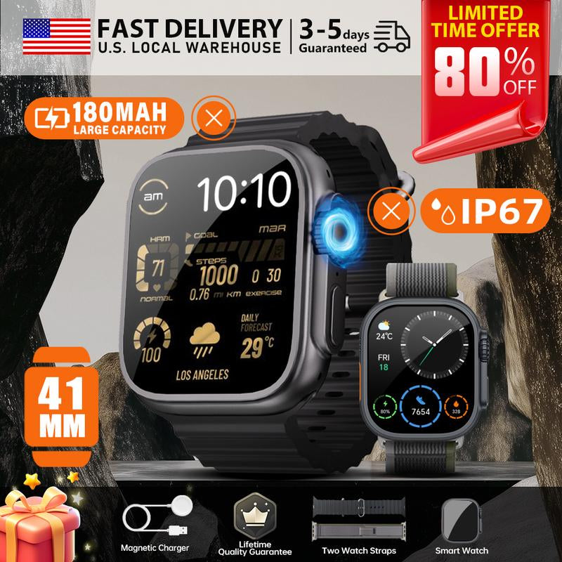 Lightweight 41Mm Smart Watch for Men and Women, 1.72 Inch Display, Bluetooth Calls, 120+ Sports Modes & Real-Time Health Monitoring, Live Special