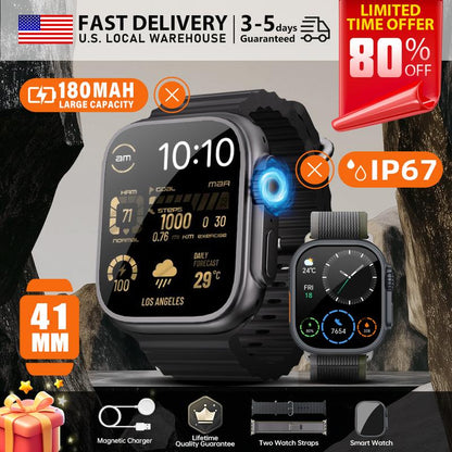 Lightweight 41Mm Smart Watch for Men and Women, 1.72 Inch Display, Bluetooth Calls, 120+ Sports Modes & Real-Time Health Monitoring, Live Special