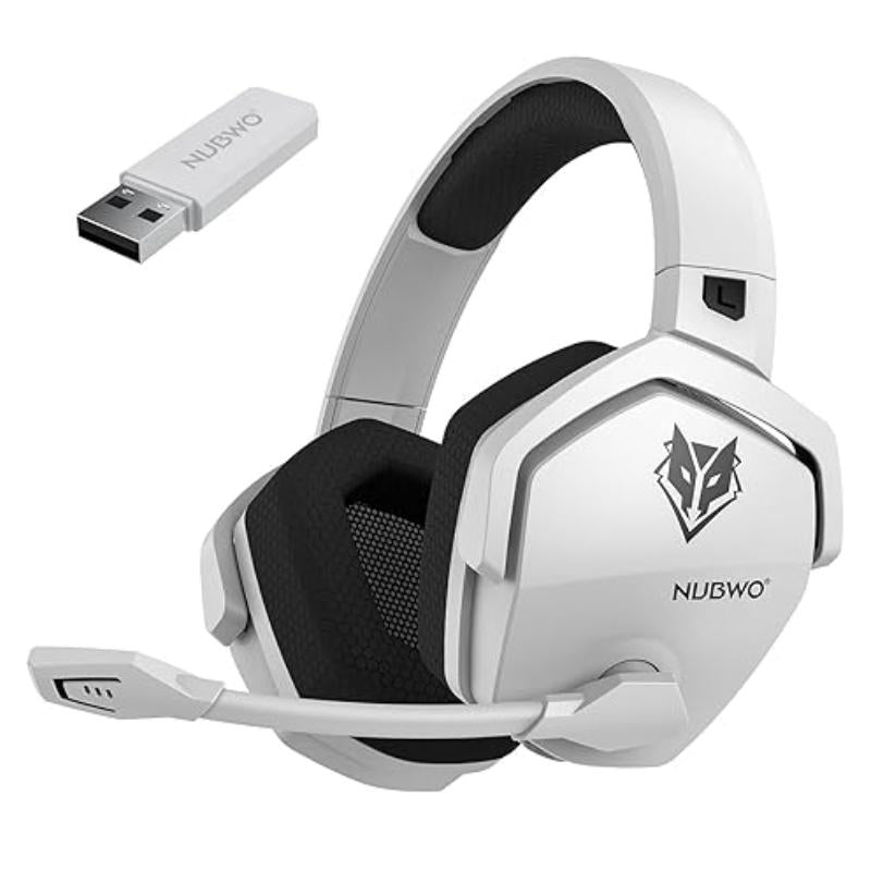 NUBWO G06 Wireless Gaming Headset – 23Ms Low Latency Audio,50Mm Stereo Sound, Noise-Canceling Mic, 100Hrs Battery – Works on PS5, PC, Mobile (Not Xbox)