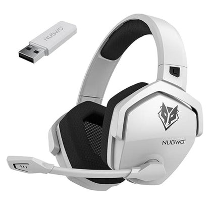 NUBWO G06 Wireless Gaming Headset – 23Ms Low Latency Audio,50Mm Stereo Sound, Noise-Canceling Mic, 100Hrs Battery – Works on PS5, PC, Mobile (Not Xbox)