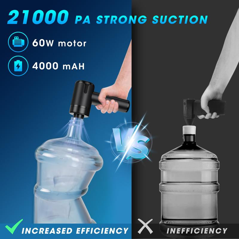 TEHANLD Handheld Car Vacuum Cleaner Portable Cordless 21000PA, Vacuum Cleaner with Multi-Nozzles, Mini Hand Held Vacuum Rechargeable for Home, Car, Pet, Office