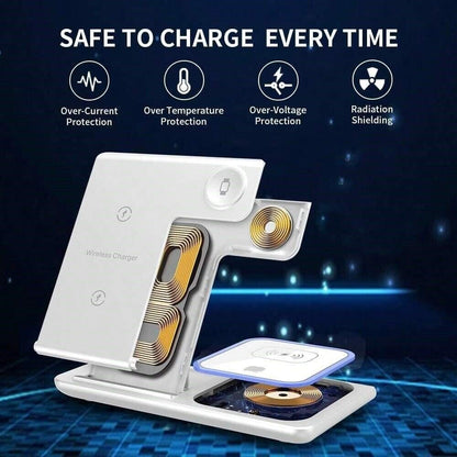 Wireless Charger for Iphone , Apple Watch Airpods 3 in 1 Charging Station Stand