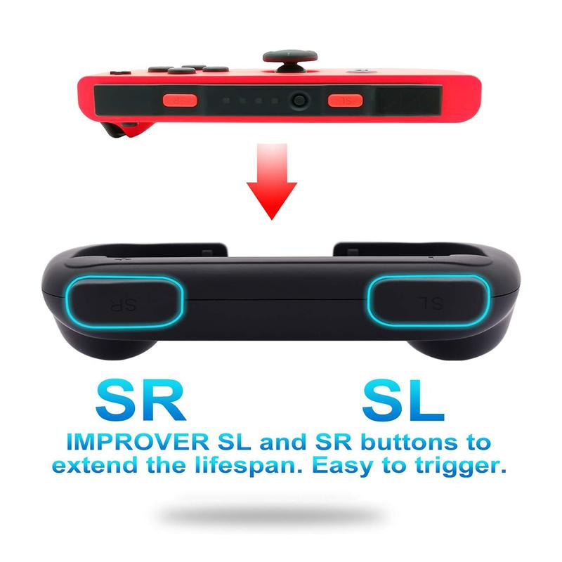 FASTSNAIL 4 Pack Grips Kit for Nintendo Switch Joy Con, Gaming Accessories for Nintendo Switch Joy Con Controller with 12 Thumb Grip, Game Peripherals Gaming Stuff