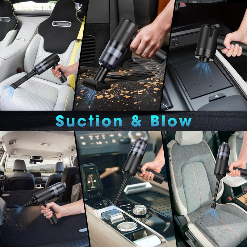 TEHANLD Handheld Car Vacuum Cleaner Portable Cordless 21000PA, Vacuum Cleaner with Multi-Nozzles, Mini Hand Held Vacuum Rechargeable for Home, Car, Pet, Office