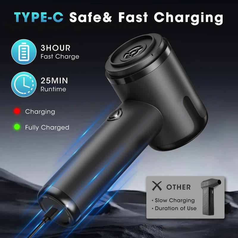 TEHANLD Handheld Car Vacuum Cleaner Portable Cordless 21000PA, Vacuum Cleaner with Multi-Nozzles, Mini Hand Held Vacuum Rechargeable for Home, Car, Pet, Office