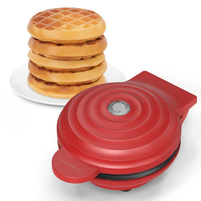 Crownful Mini Waffle Maker, Non-Stick, 4 Inch Chaffle Maker for Familes and Kids, Perfect for Breakfast, Dessert, Sandwich, Egg Cooker Machine & Kitchen Appliances