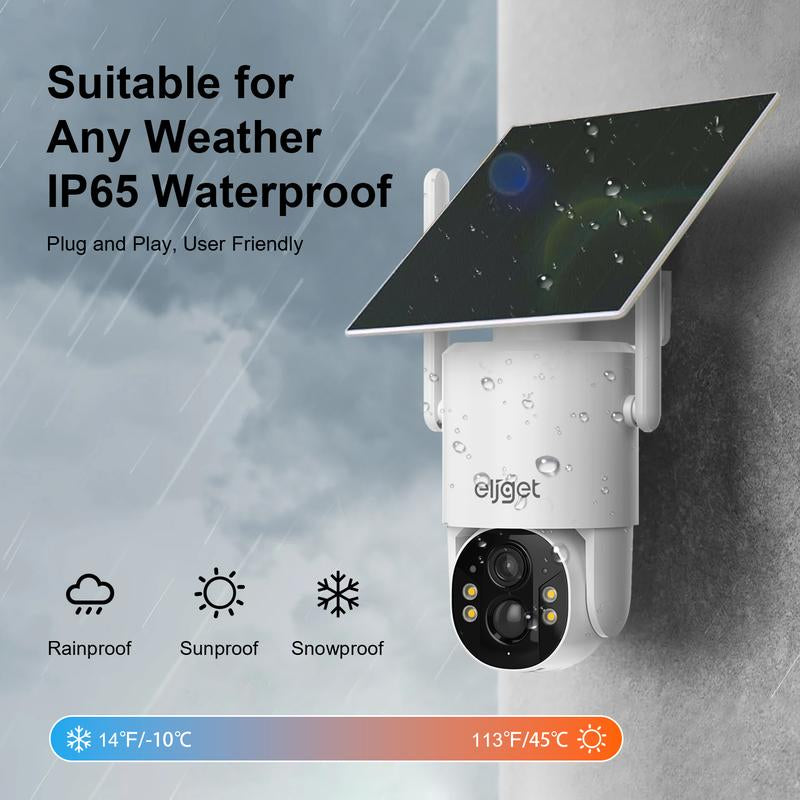 4G LTE Solar Camera Security, No Wifi Outdoor Wireless, 2.5K Spotlight Night Vision, Motion Alert, Sd/Cloud Storage, SIM Included, Affordable Home Surveillance, 360 Camera, Pumping Room Camera