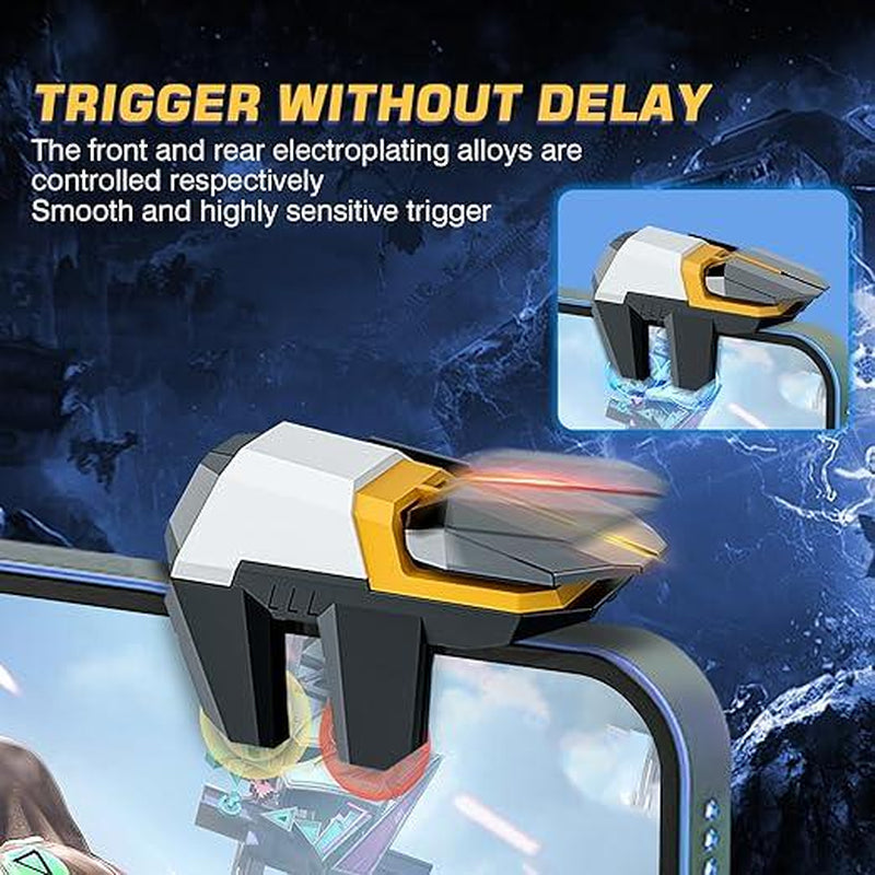 Bluewow Mobile Game Trigger Mobile Game Controller 6 Fingers for Iphone & Android, Smartphone & Cellphone Accessories for FPS Games Console, CODM Freefire
