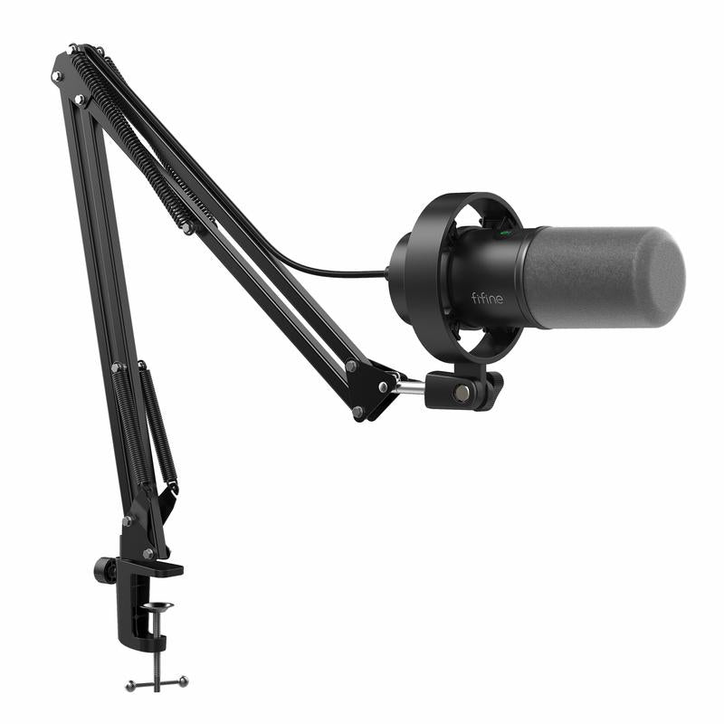 FIFINE K688CT USB/XLR Dynamic Podcast Microphone – Pro Mic Kit with Adjustable Boom Arm, Mute & Monitor for Streaming, Gaming, Vocal & Music Recording Audio, for PC Smartphone Mixer