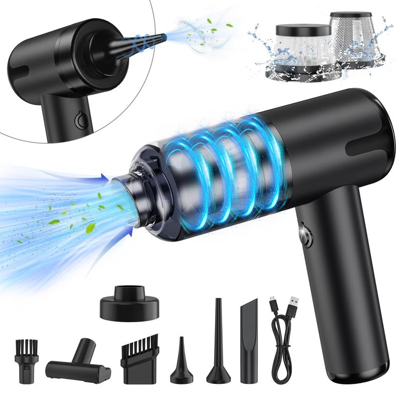 TEHANLD Handheld Car Vacuum Cleaner Portable Cordless 21000PA, Vacuum Cleaner with Multi-Nozzles, Mini Hand Held Vacuum Rechargeable for Home, Car, Pet, Office