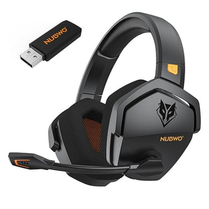 NUBWO G06 Wireless Gaming Headset – 23Ms Low Latency Audio,50Mm Stereo Sound, Noise-Canceling Mic, 100Hrs Battery – Works on PS5, PC, Mobile (Not Xbox)