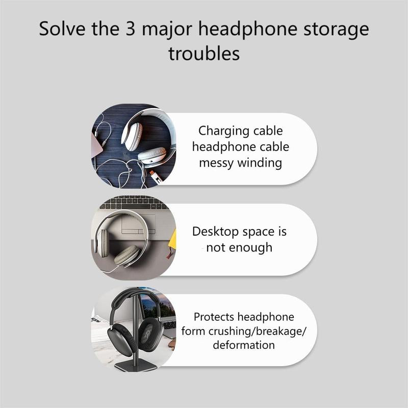 Headphone Stand, Headphone Holder, Headset Mount with Non-Slip Base for Headset Headphone