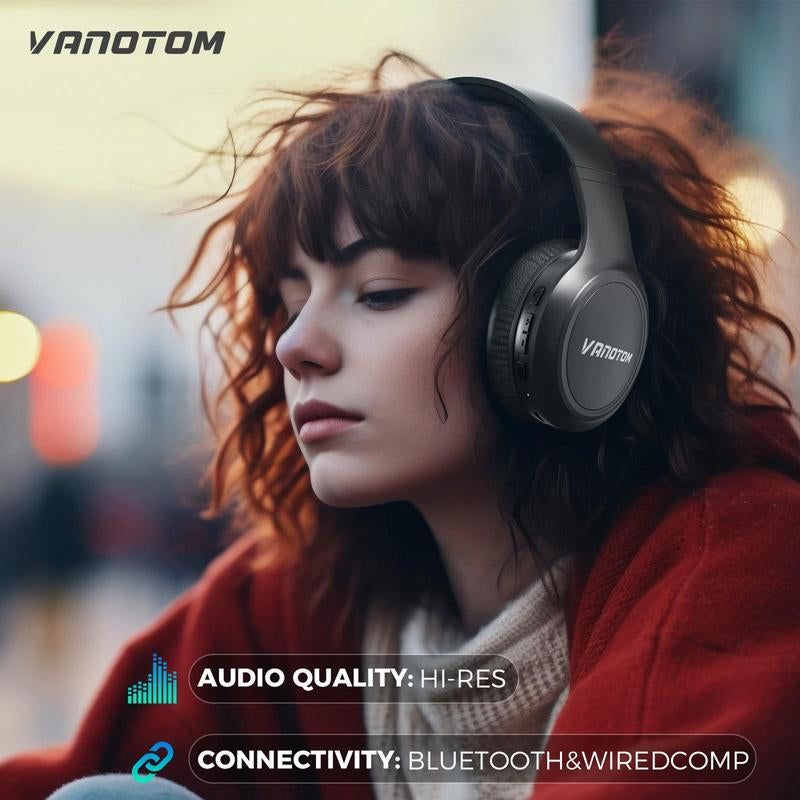 Wireless Headphone, Foldable Bluetooth Headphones over Ear, Wireless Headset for Gaming, Phones, Computers, Electronics Audio Headphone Gift
