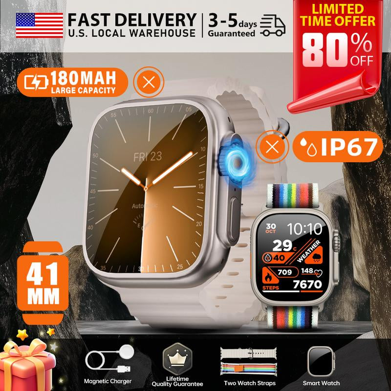 Lightweight 41Mm Smart Watch for Men and Women, 1.72 Inch Display, Bluetooth Calls, 120+ Sports Modes & Real-Time Health Monitoring, Live Special