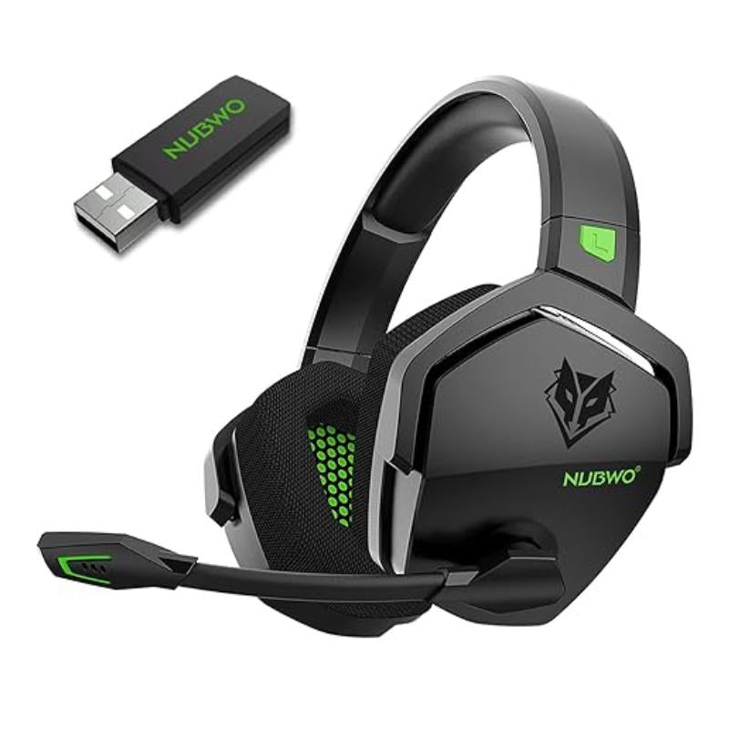 NUBWO G06 Wireless Gaming Headset – 23Ms Low Latency Audio,50Mm Stereo Sound, Noise-Canceling Mic, 100Hrs Battery – Works on PS5, PC, Mobile (Not Xbox)