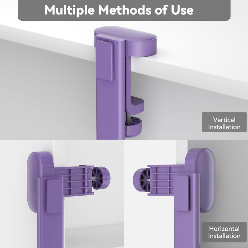 2 in 1 Headphone Hanger with Desk Cup Holder - under Desk Clamp Rotatable Headset Holder - Suitable for Coffee Mups, Water Cups, Headphone