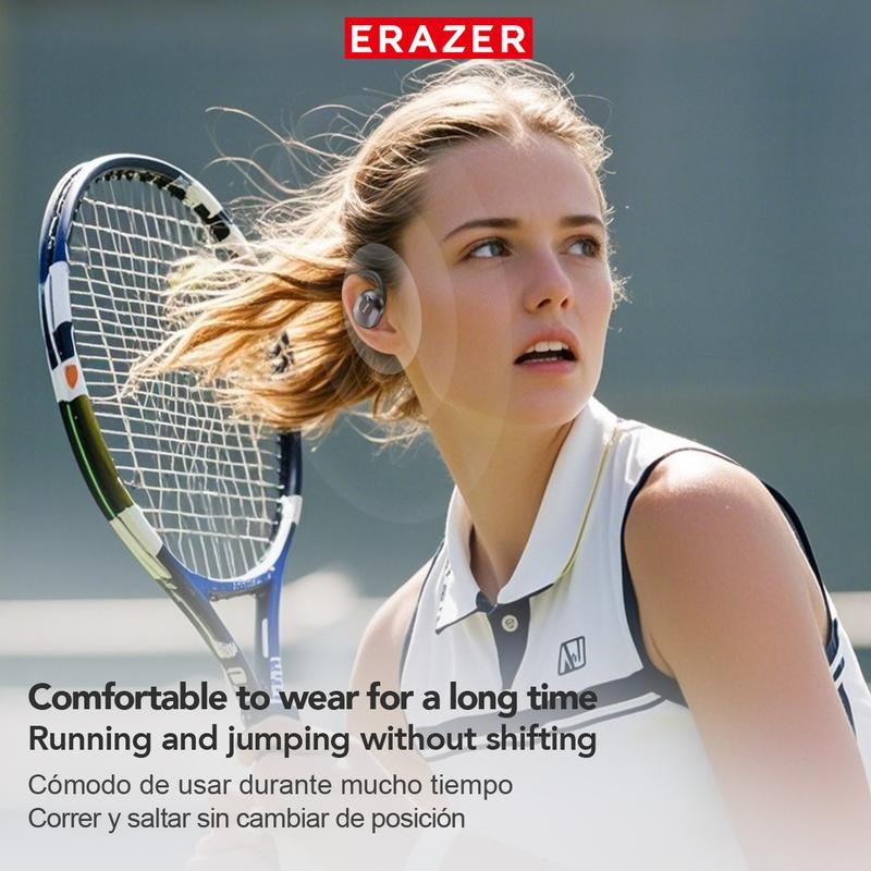 ERAZER X10 Open Bluetooth Headset HIFI Sound Quality Music Wireless Headset Gaming Low Latency Wireless Headset IPX5 Waterproof OWS Headset Comfortable to Wear Headset Touch Built-In Microphone Headset Supports Ios and Android