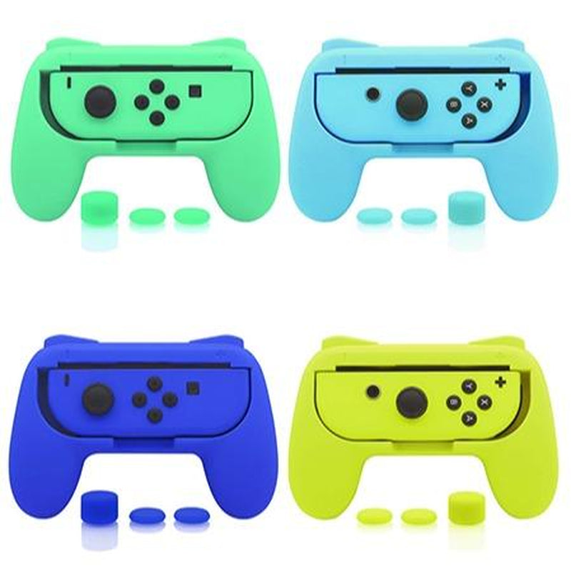 FASTSNAIL 4 Pack Grips Kit for Nintendo Switch Joy Con, Gaming Accessories for Nintendo Switch Joy Con Controller with 12 Thumb Grip, Game Peripherals Gaming Stuff