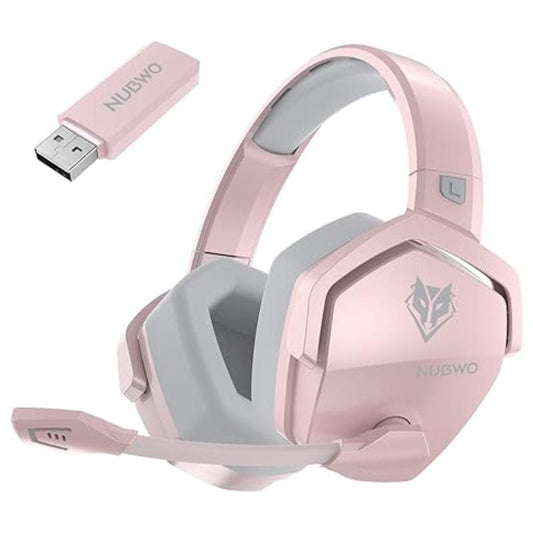 NUBWO G06 Wireless Gaming Headset – 23Ms Low Latency Audio,50Mm Stereo Sound, Noise-Canceling Mic, 100Hrs Battery – Works on PS5, PC, Mobile (Not Xbox)