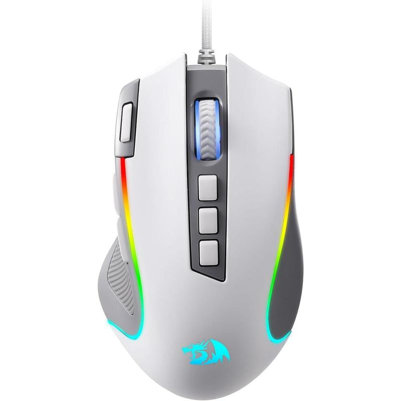 Redragon M612 Predator RGB Gaming Mouse, 8000 DPI Wired Optical Gamer Mouse with 11 Programmable Buttons & 5 Backlit Modes, Software Supports DIY Keybinds Rapid Fire Button