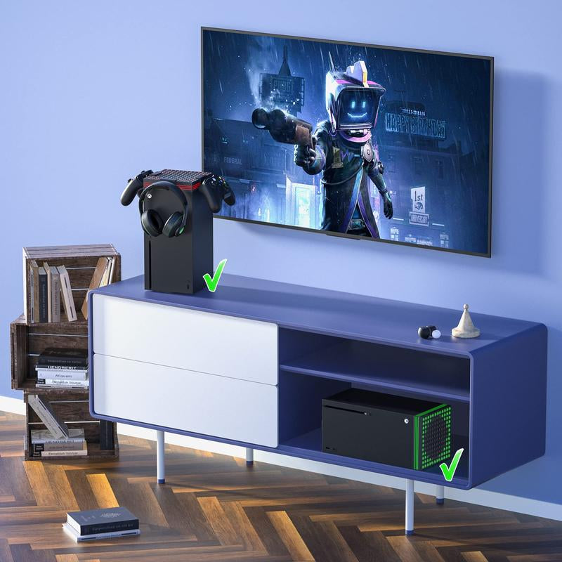 Cooling Fan for Xbox Series X with RGB Light Strip & 3 Detachable Hooks, Wiilkac 4 in 1 Top Fan Cooling System with Built-In Dust Filter, 3 Level Adjustable Speed Fan Cooler & Independent Fan Switch Accessories Console Smartphone