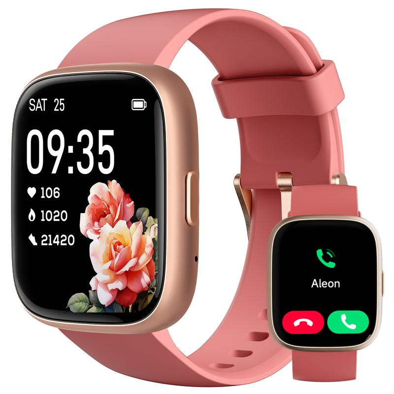 TOOBUR Multifunctional Touch Screen Smartwatch Fitness Tracker with 100+ Sports Modes,Bt Call Function,Activity Tracker Messages Reminder Smart Watch for IOS & Android,Wearable Devices Smartwatch for Men Women