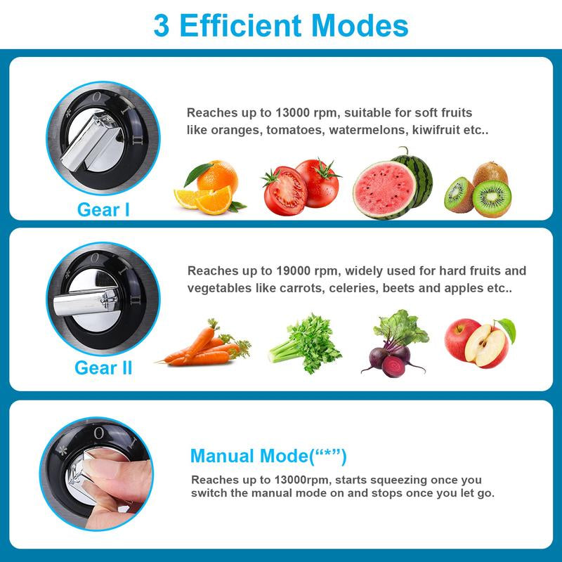 800W Electric Juicer – Wide Mouth, Easy to Clean, High Juice Yield, Perfect for Fruits & Veggies