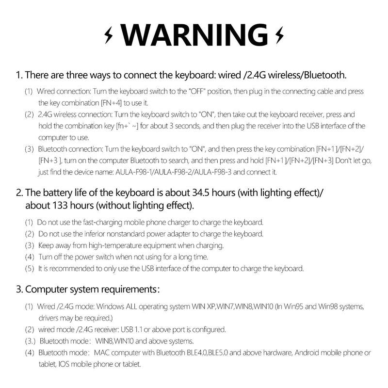 Wireless Gaming Keyboard, RGB Backlight Gaming Keyboard, Rechargeable Wireless Keyboard for Home Office, Gaming Accessories for Boys & Girls as Gift