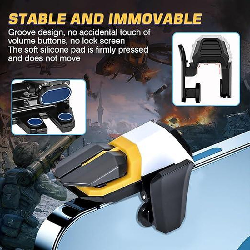 Bluewow Mobile Game Trigger Mobile Game Controller 6 Fingers for Iphone & Android, Smartphone & Cellphone Accessories for FPS Games Console, CODM Freefire