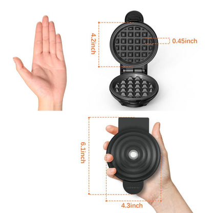 Crownful Mini Waffle Maker, Non-Stick, 4 Inch Chaffle Maker for Familes and Kids, Perfect for Breakfast, Dessert, Sandwich, Egg Cooker Machine & Kitchen Appliances