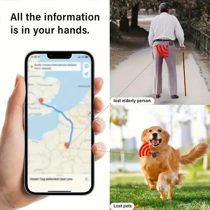 LOZE GPS Tracker, Pet Tracker, Car GPS Tracker, Mini Tracker, Clear Front Cover Design with Weatherproof Case - No Fee to Use - Best Invisible GPS Tracker, Anti-Lost Device, Works with Apple Find My (Ios Only)