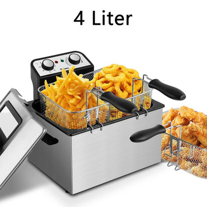 Susteas 1500W Electric Fryer with Removable Lid – Choose 1.5L or 2.5L Capacity, Adjustable Temp Control, Fast Heating & Easy-Clean Non-Stick Pot. Perfect for Kitchen Cooking!