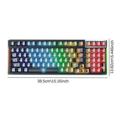 Wireless Gaming Keyboard, RGB Backlight Gaming Keyboard, Rechargeable Wireless Keyboard for Home Office, Gaming Accessories for Boys & Girls as Gift