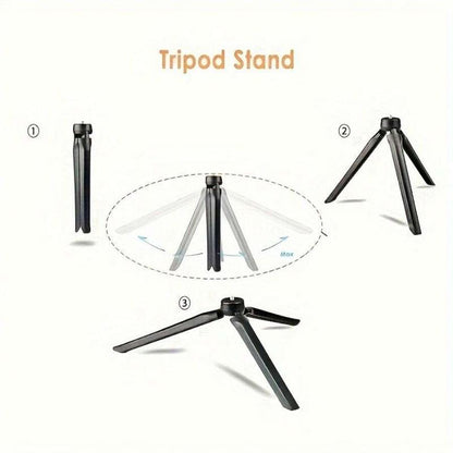 1 Piece Dimmable 10Inch LED Ring Light Adjustable Color Temperature - USB Powered Studio Lighting with 120 Leds, 360° Rotating Gooseneck Tripod and Phone Stand for Vlogging, Photography, and Live Streaming