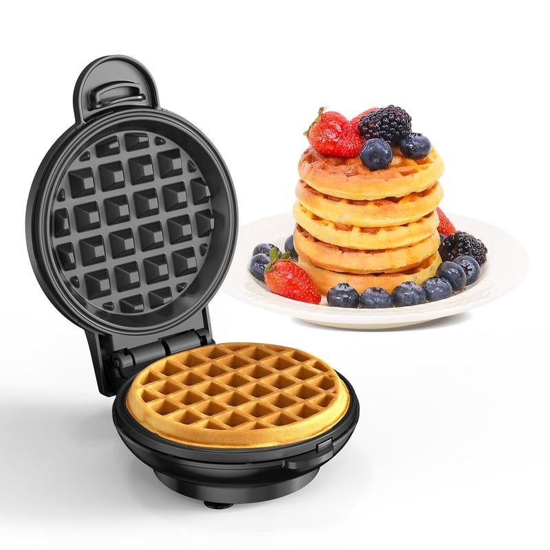 Crownful Mini Waffle Maker, Non-Stick, 4 Inch Chaffle Maker for Familes and Kids, Perfect for Breakfast, Dessert, Sandwich, Egg Cooker Machine & Kitchen Appliances