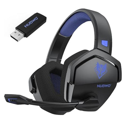 NUBWO G06 Wireless Gaming Headset – 23Ms Low Latency Audio,50Mm Stereo Sound, Noise-Canceling Mic, 100Hrs Battery – Works on PS5, PC, Mobile (Not Xbox)