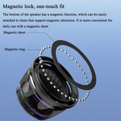 G200PRO Magnetic Bluetooth Speaker - Gifts Ideas - Phone Stand Bluetooth Speaker Magnet to Iphone, Android, Golf Cart & Anything Metal - Small Portable Speaker with RGB for Camping, Party, Desk#Fathersdaygifts