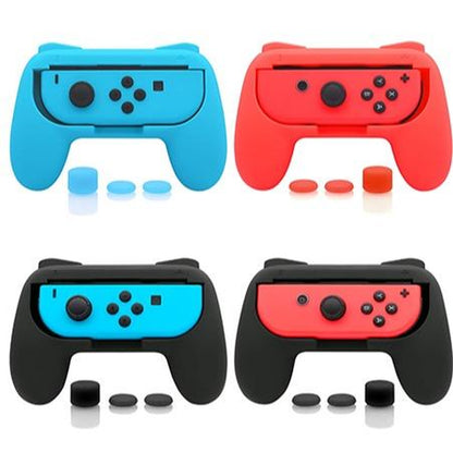 FASTSNAIL 4 Pack Grips Kit for Nintendo Switch Joy Con, Gaming Accessories for Nintendo Switch Joy Con Controller with 12 Thumb Grip, Game Peripherals Gaming Stuff