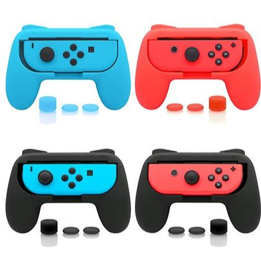 FASTSNAIL 4 Pack Grips Kit for Nintendo Switch Joy Con, Gaming Accessories for Nintendo Switch Joy Con Controller with 12 Thumb Grip, Game Peripherals Gaming Stuff