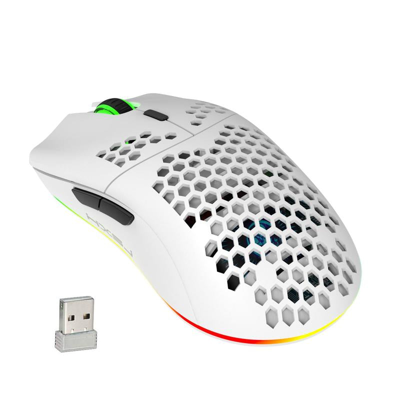 Fall HXSJ New RGB Wireless 2.4G Gaming Mouse, Rechargeable RGB Light Optical Mouse, Plug and Play Ergonomic Mouse for Desktop Notebook PC Home Office, Tech Gadgets, Gaming Mouse