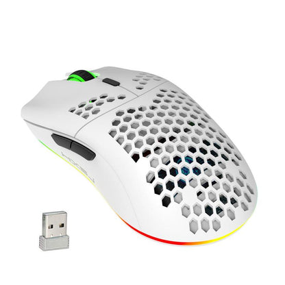 Fall HXSJ New RGB Wireless 2.4G Gaming Mouse, Rechargeable RGB Light Optical Mouse, Plug and Play Ergonomic Mouse for Desktop Notebook PC Home Office, Tech Gadgets, Gaming Mouse