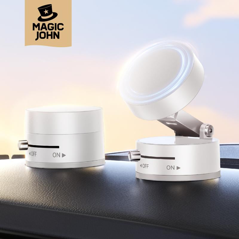 New-Magic JOHN 360° Magnetic Phone Holder Strong Magnetic Grip, Anti-Slip Base & Foldable Design for Car, Home & Travel