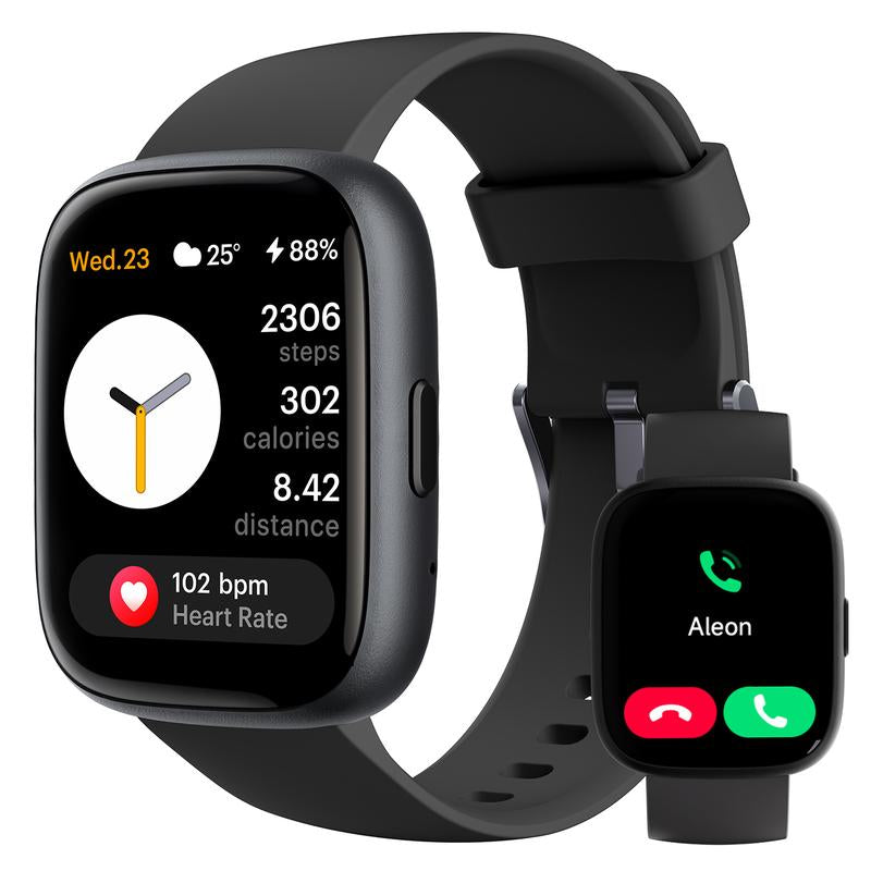 TOOBUR Multifunctional Touch Screen Smartwatch Fitness Tracker with 100+ Sports Modes,Bt Call Function,Activity Tracker Messages Reminder Smart Watch for IOS & Android,Wearable Devices Smartwatch for Men Women