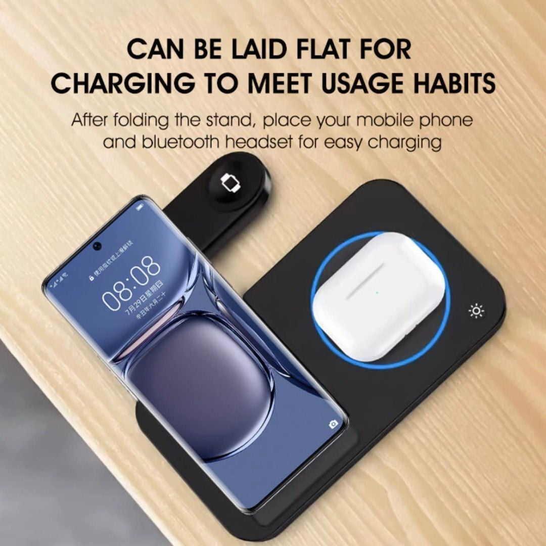 Wireless Charger for Iphone , Apple Watch Airpods 3 in 1 Charging Station Stand