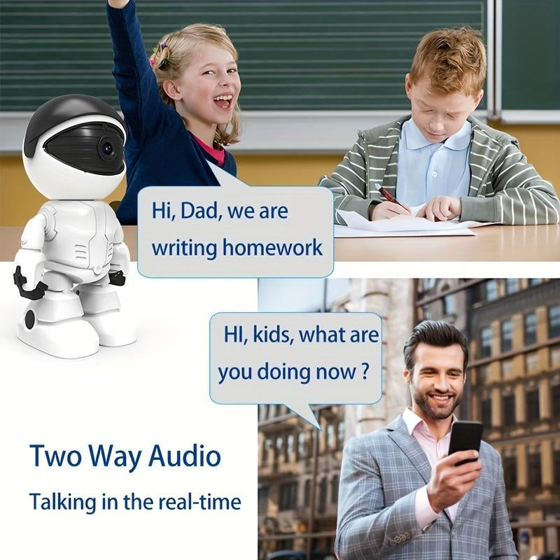 3MP 5G&2.4Ghz Wifi Camera with Motion Detection and Two-Way Audio for Home Security - Wireless, Automatic Cable Monitoring Phone