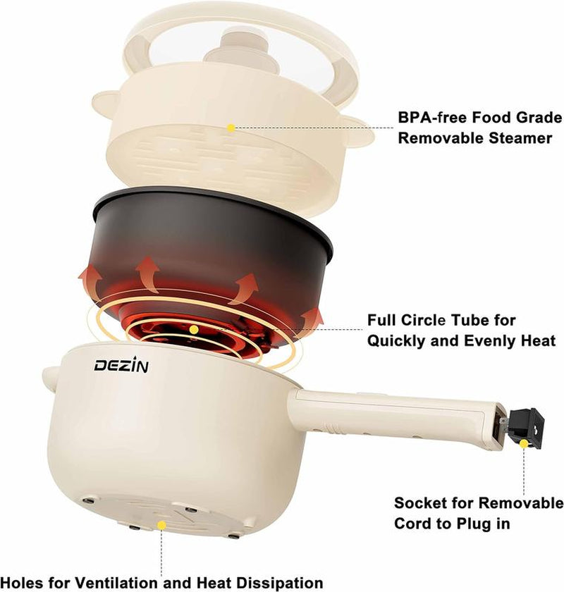 Portable Electric Hot Pot with Power Adjustment