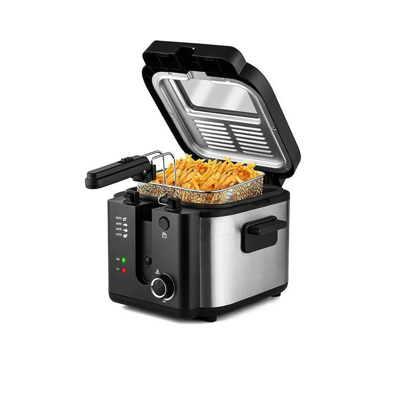 Susteas 1500W Electric Fryer with Removable Lid – Choose 1.5L or 2.5L Capacity, Adjustable Temp Control, Fast Heating & Easy-Clean Non-Stick Pot. Perfect for Kitchen Cooking!